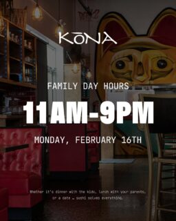 Family Day plans? We’ve got you. We’re OPEN Monday, February 16th from 11AM–9PM 🥢

Whether it’s lunch with your parents, dinner with the kids, or finally getting everyone around one table… sushi solves everything.

Dine in.
Takeout.
All You Can Eat.

Make KōNA part of your Family Day ❤️

#yqg #konasushi #allyoucaneatsushi #windsoron