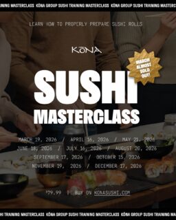 Our March Masterclass only has 6 spots left! Don’t miss out! 🧑🏻🍳🍣
At the class you’ll:
🎌 Learn how to properly prepare sushi rolls
🍱 Create your own custom masterpieces
🥢 Enjoy ALL YOU CAN EAT sushi
🎁 Take home a FREE KōNA rolling mat
📍 KōNA Lakeshore
💰 $79.99 per person
Buy online at the link in our bio or visit:
https://www.konasushi.com/events/
____
#yqg #sushi #sushidate #sushimaking #konasushi