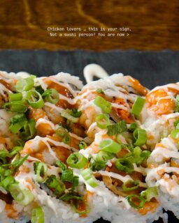 Chicken lovers … this is your sign to order these rolls: 🍗

🍗 BUFFALO CHICKEN
Panko Chicken, Tempura Onions & Carrots, topped with Buffalo Ranch Sauce & Scallions

🍗 CHICKEN TERIYAKI
Panko Chicken & Tempura Mushroom, topped with House Made Teriyaki Sauce.

🍗 GENERAL TAO
Crispy Chicken, Tempura Green Peppers, Tempura Onions & Carrots, topped with Signature General Tao Sauce.

🍗 CHICKEN & WAFFLES
Crispy Chicken, Fried Waffle & Cream Cheese, rolled in Tempura Flakes and topped with Maple Syrup & Powdered Sugar.

Which are you ordering? 

_________________

#kona #konasushi #chicken #allyoucaneatsushi #windsorontario