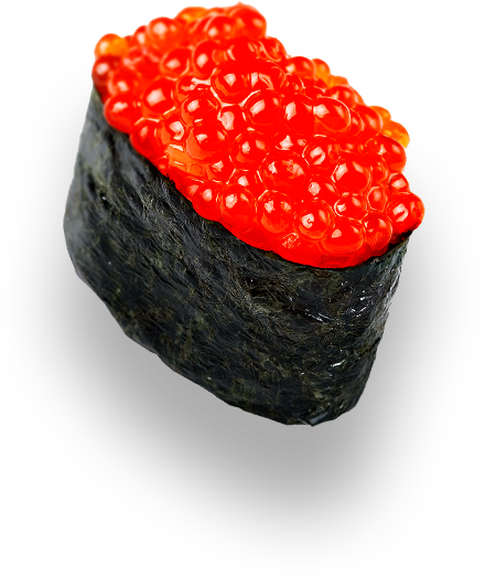 Sushi Roll with Roe and Seaweed Wrap