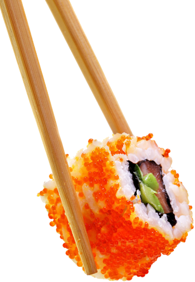 Sushi Roll on Chopsticks